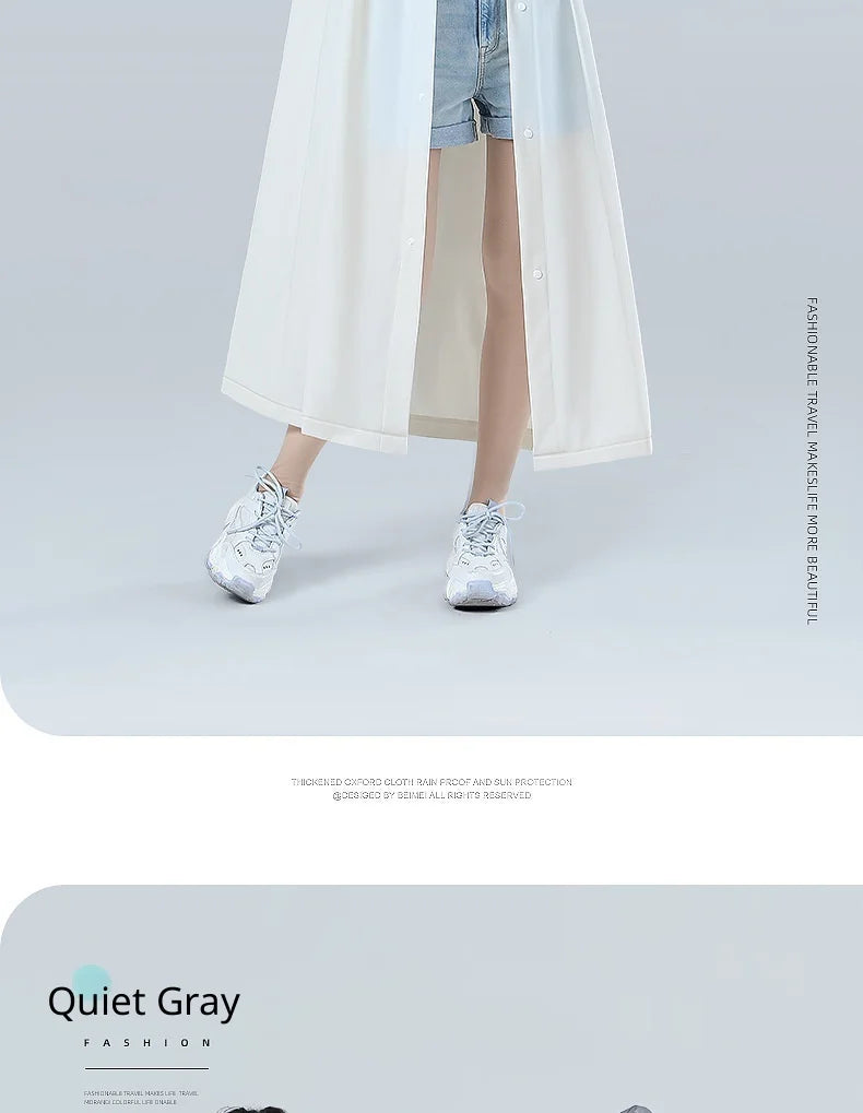 【Reusable EVA Raincoat】Transparent One-Piece Poncho for Adults Portable Outdoor Rainwear Eco-Friendly Waterproof EVA Material
