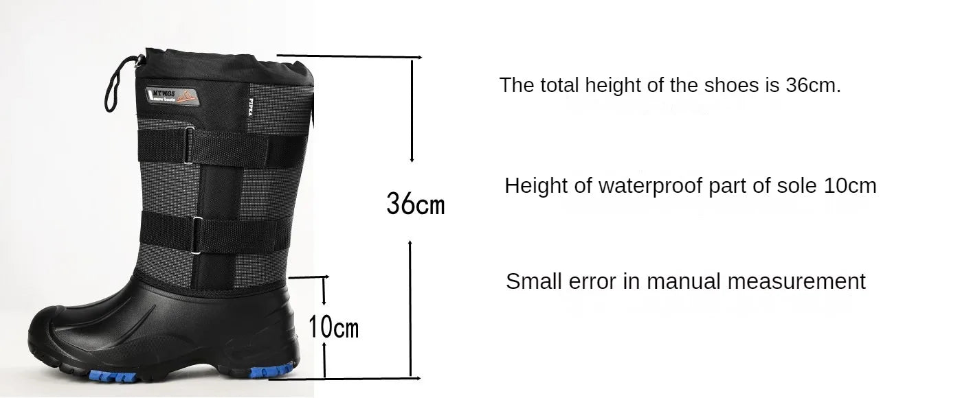 Winter Boots 2023 New Camouflage Snow Boots Men Shoes Rain Waterproof With Fur Plush Warm Male Casual Mid-Calf Work Fishing Boot