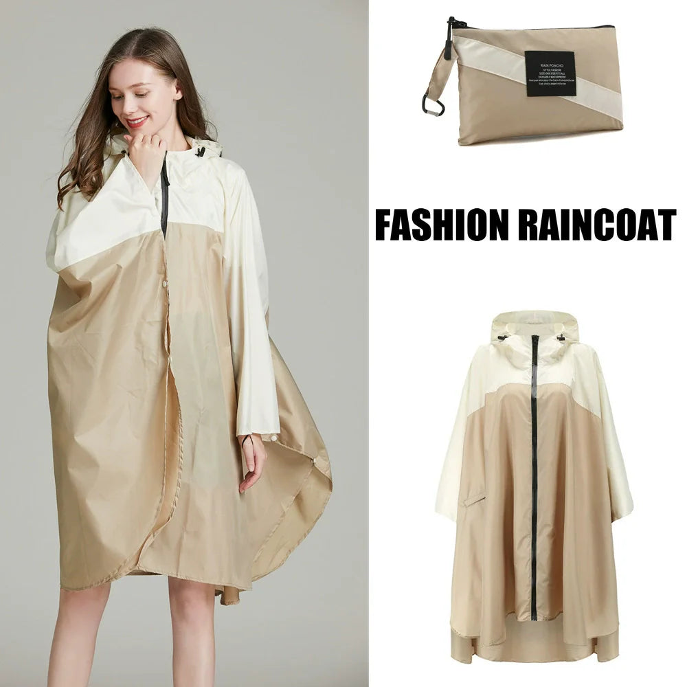 Big Size XXL Women Breathable Raincoat Lightweight Rain Coat Poncho Ladies Waterproof Cloak Raincoats Adults Windproof Rainwear