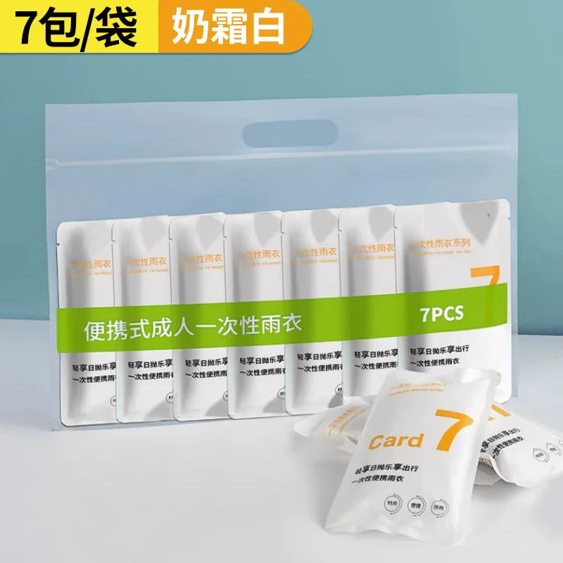 Adult PE disposable and portable rain card poncho for outdoor tour climbing fishing colorful raincoat