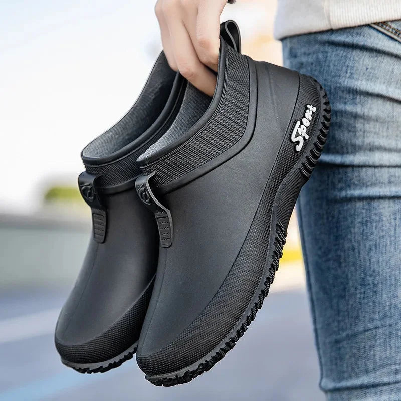 Leisure thick soled waterproof outdoor wear-resistant women's short tube water shoes daily casual rain boots