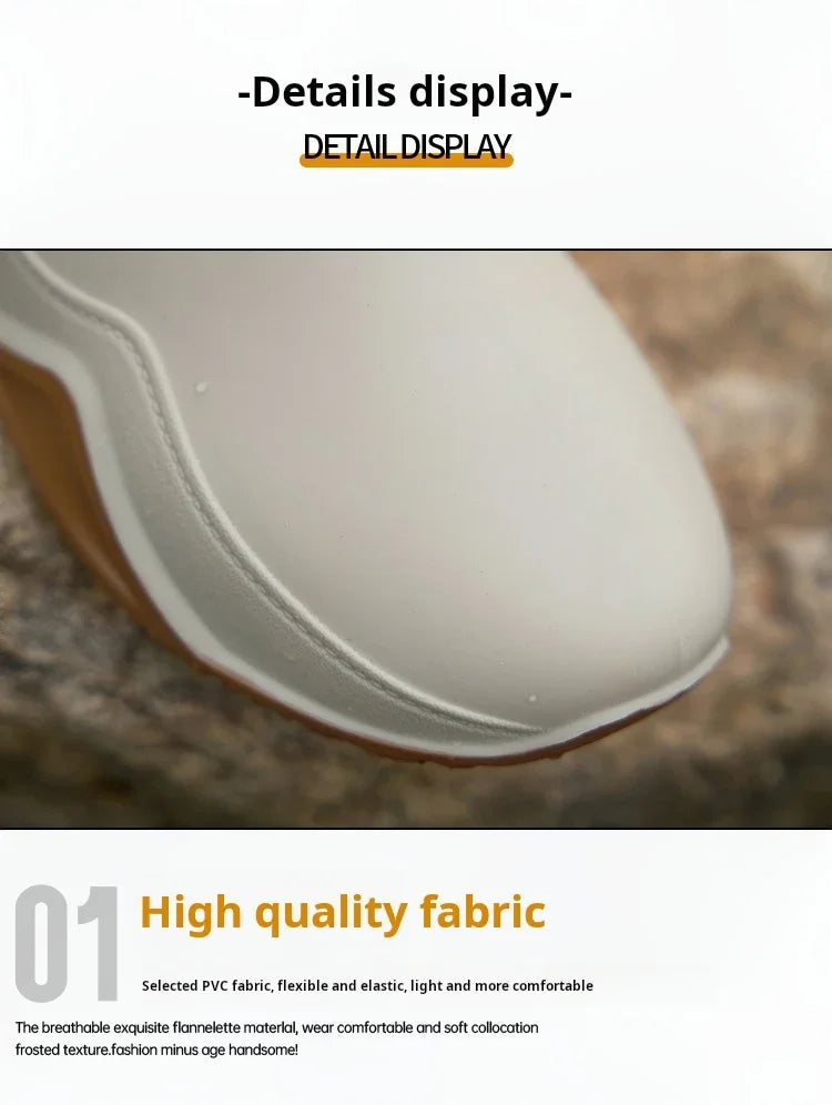 Winter Windproof Cotton Rain Boots Men Warm Light Ankle Rainboots Fashion Black Slip on Rain Shoes Men Waterproof Work Boot 2024