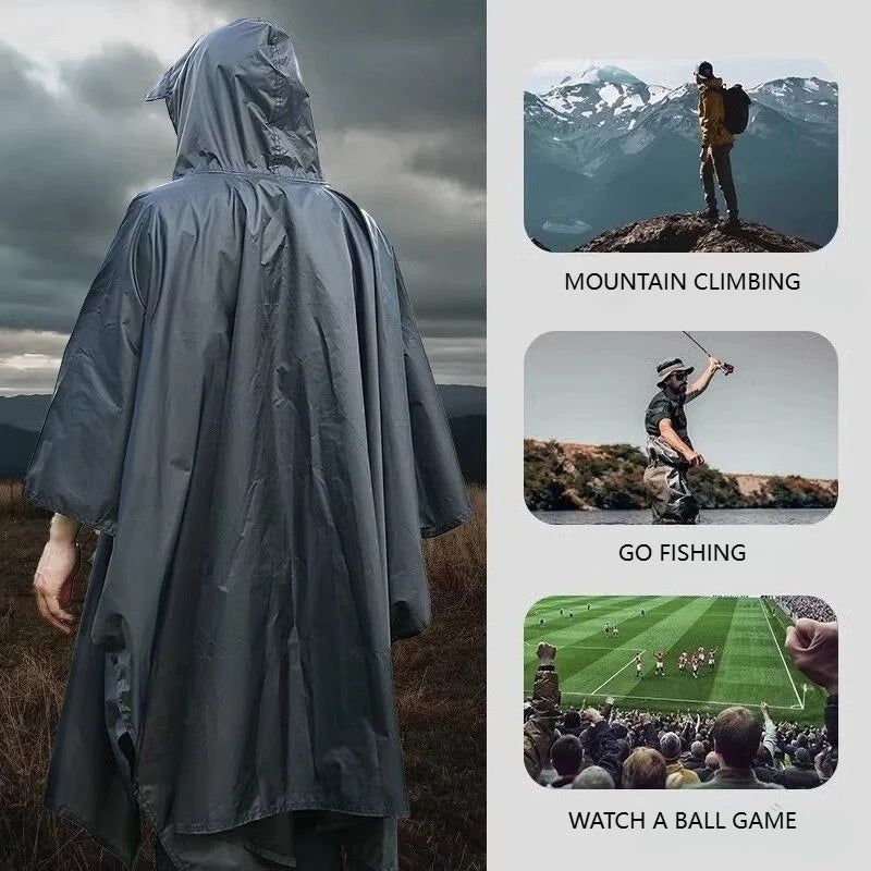 Rain Coat Waterproof Travel Raincoat Waterproof Rain Poncho Hooded Lightweight For Outdoor Hiking Fishing Climbing Men And Women