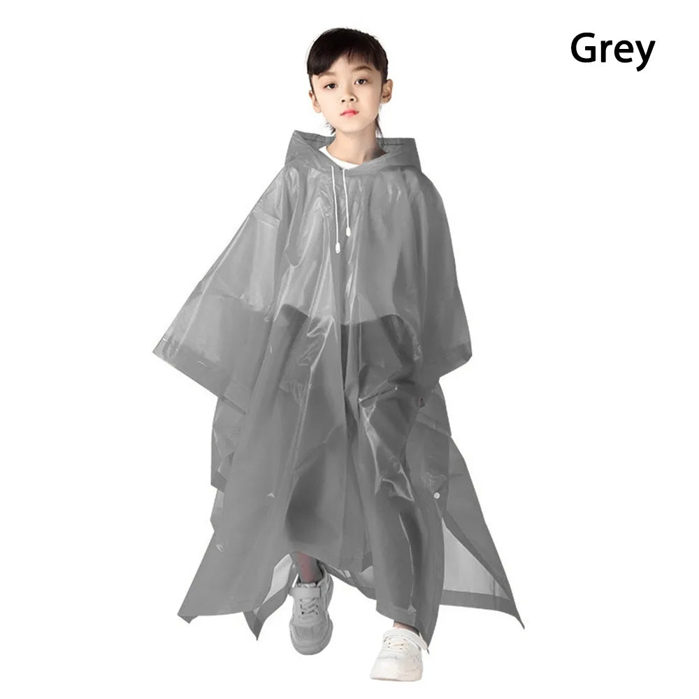 Non-disposable Rain Jacket Rain Ponchos EVA Thickened Waterproof Adult Men Women Children One-Piece Raincoat For outdoor Hiking