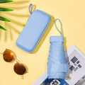 1pc Simple Travel Portable Ultra-light Sixfold UV-resistant Mini Umbrella