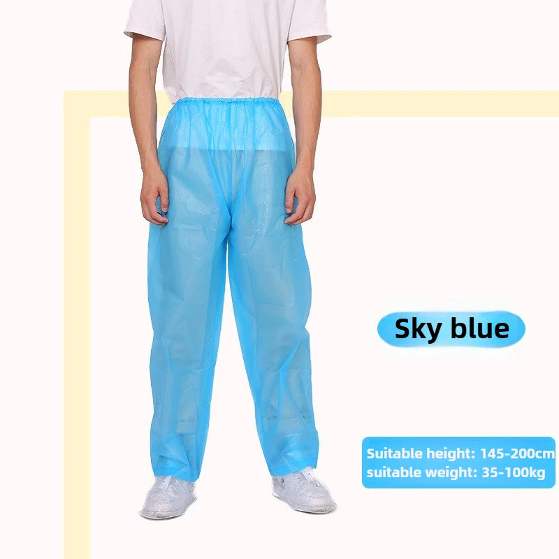 Single Rain Pants Long Thick Outdoor Portable Non-disposable Waterproof Thickening Rain Pants for Men Women Walking Drift Half