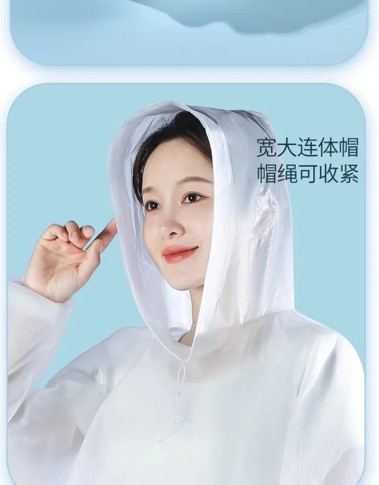 Adult PE disposable and portable rain card poncho for outdoor tour climbing fishing colorful raincoat