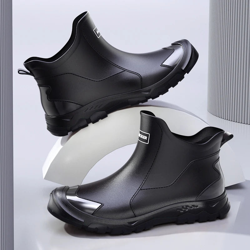 New Outdoor Non-slip Light Shoes Men Rain Boots Waterproof Rubber Fishing Shoes Durable Waterproof Rubber Fishing Shoes