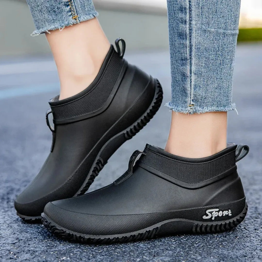 Leisure thick soled waterproof outdoor wear-resistant women's short tube water shoes daily casual rain boots