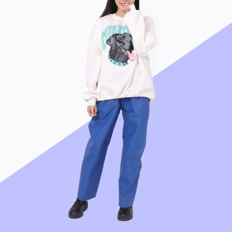 Single Rain Pants Long Thick Outdoor Portable Non-disposable Waterproof Thickening Rain Pants for Men Women Walking Drift Half