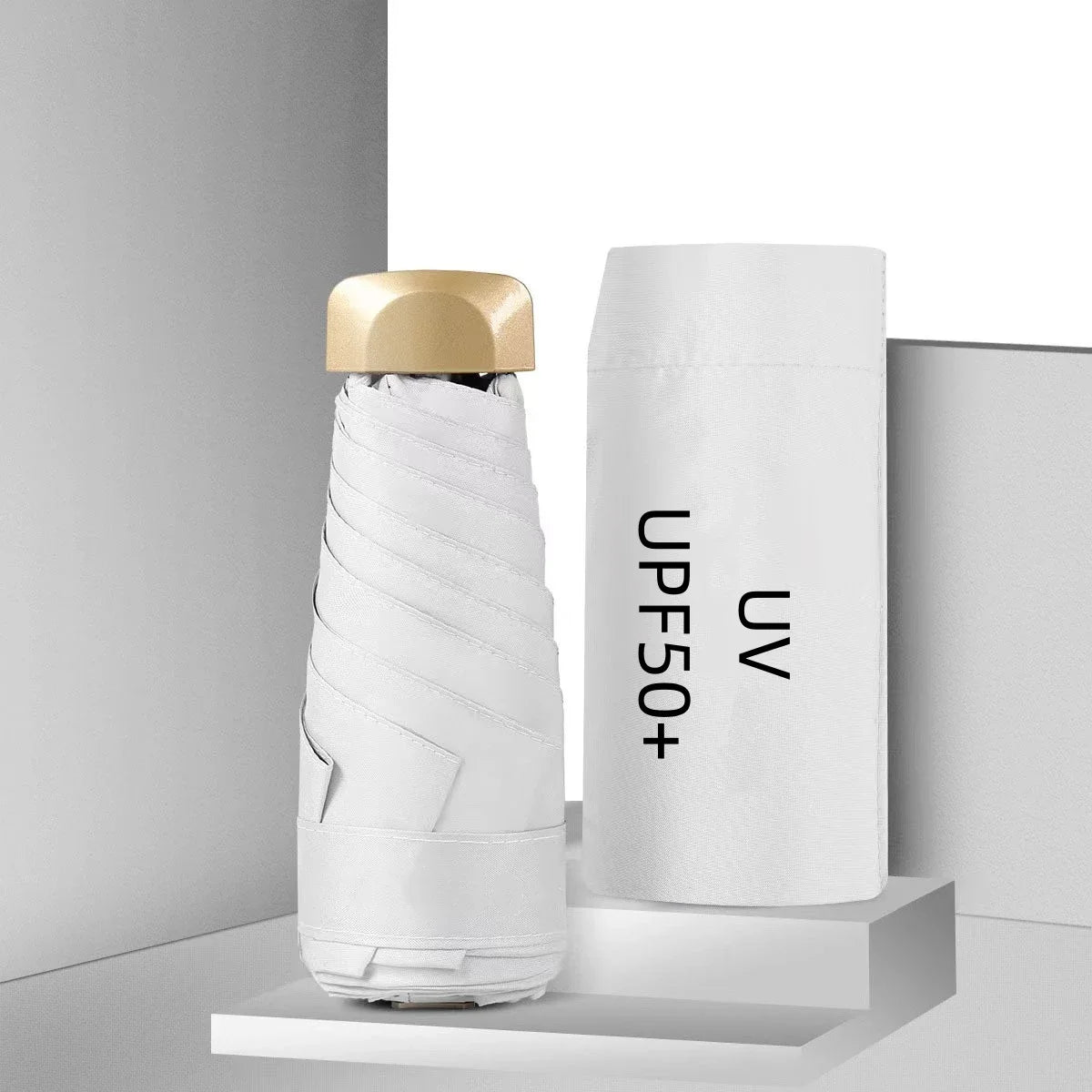 Umbrella for Both Sunny Rainy Days Off Mini Portable UV Protection Folding Sun Rain Shield Compact Capsule UPF50+Travel Umbrella