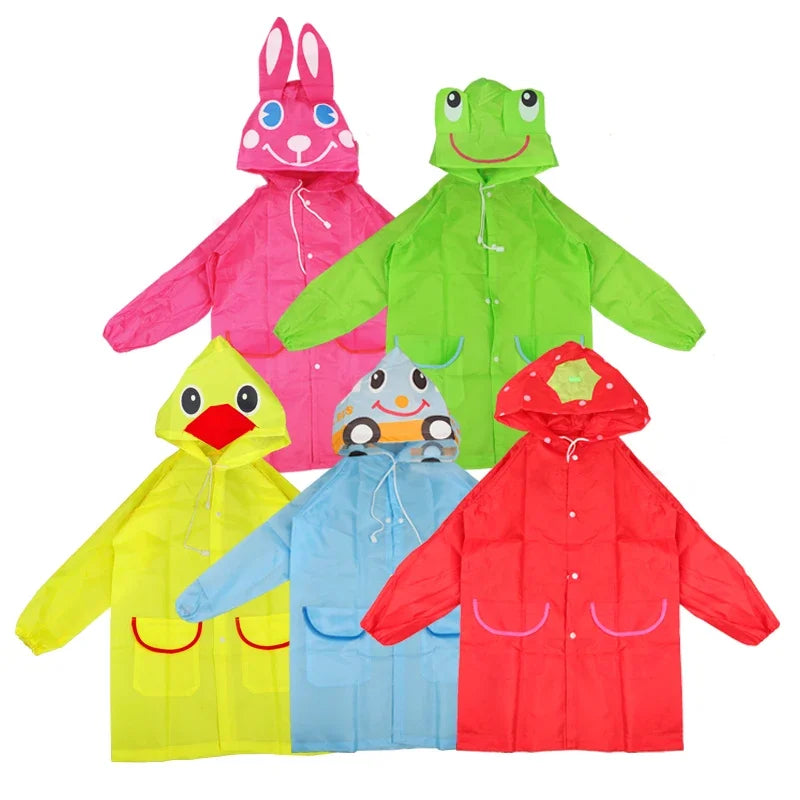 Kids Raincoat Cartoon Animal Style Outdoor Waterproof Kids Raincoat Boys Girls Rainwear Baby Raincoat Children Rain Coat