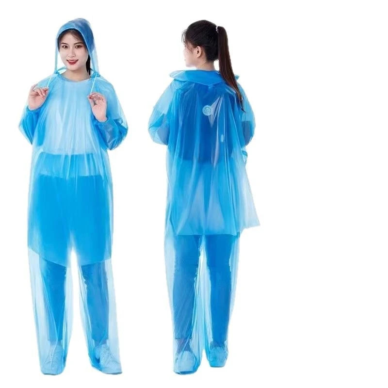 Disposable Raincoat Long Full Body Rainstorm Proof Raincoat and Rainpants for Adults