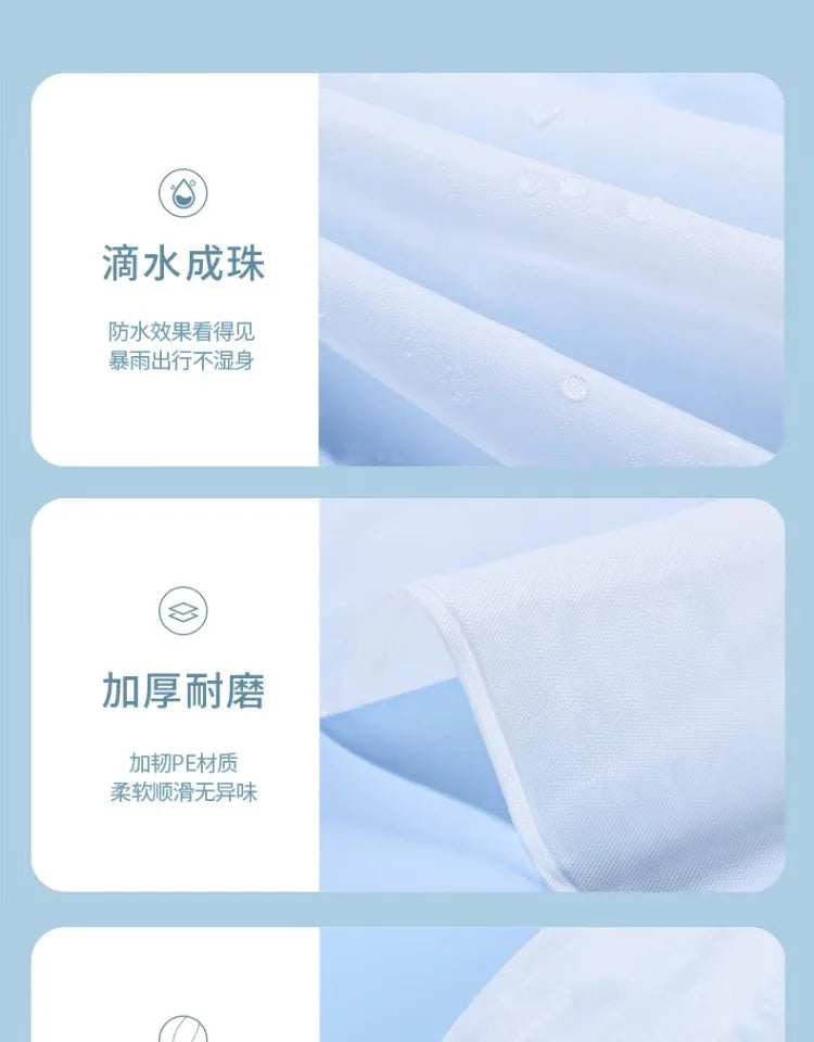 Adult PE disposable and portable rain card poncho for outdoor tour climbing fishing colorful raincoat