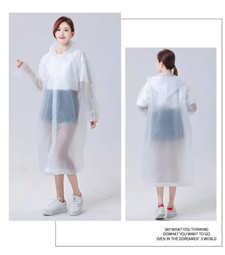 2PC/1PC Adult Raincoat Men Women Portable Waterproof Jacket Home Accessories Wind and Water Resistant Umbrella Rain