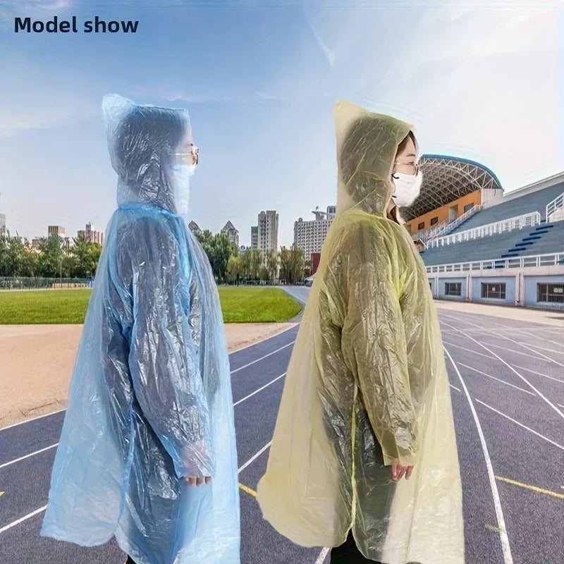 5/10PCS Compact Disposable Rain Poncho Lightweight Emergency Rainwear for Outdoor Camping Hiking Travel Rain Protection Gear