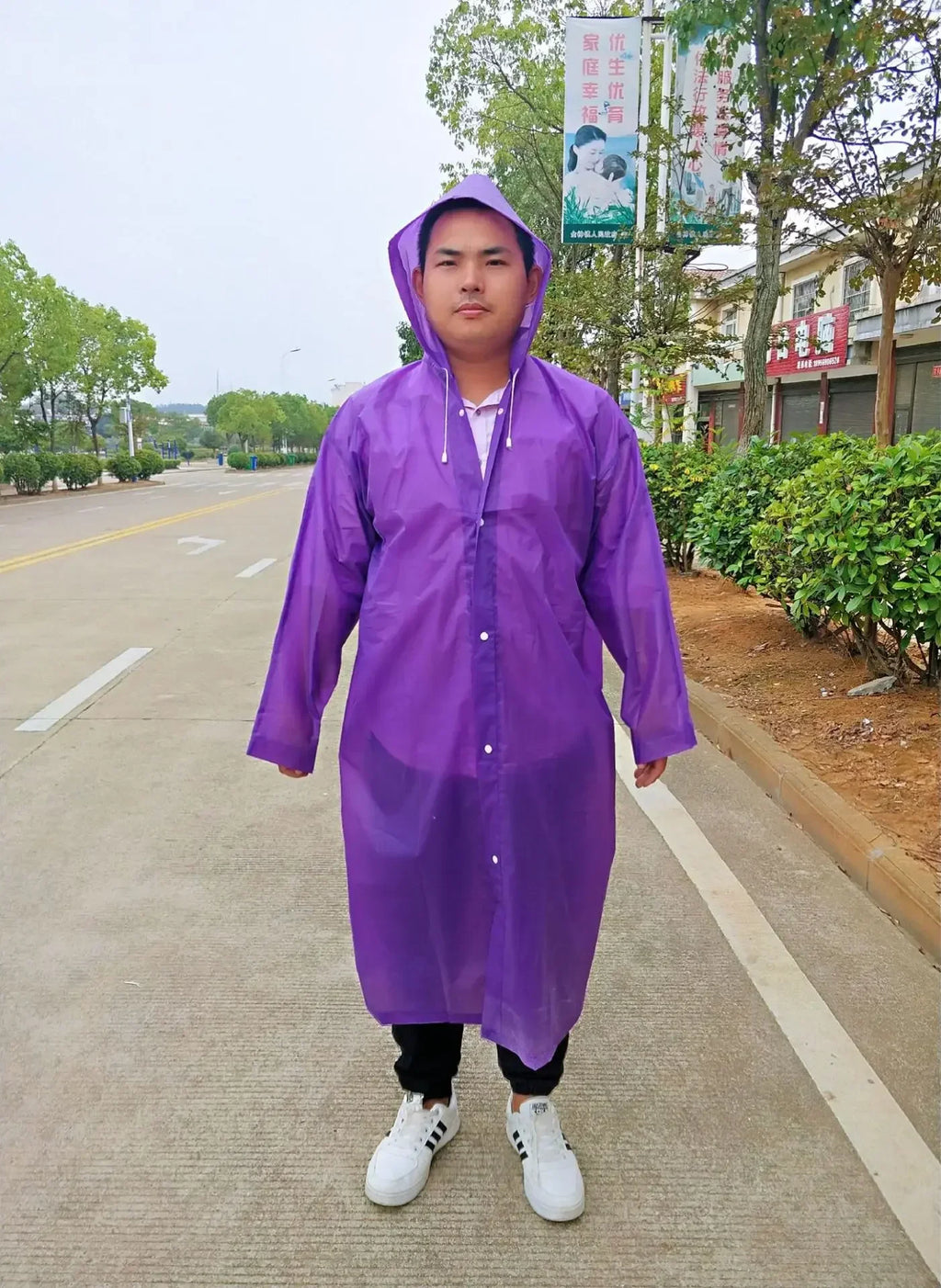 2PC/1PC Adult Raincoat Men Women Portable Waterproof Jacket Home Accessories Wind and Water Resistant Umbrella Rain