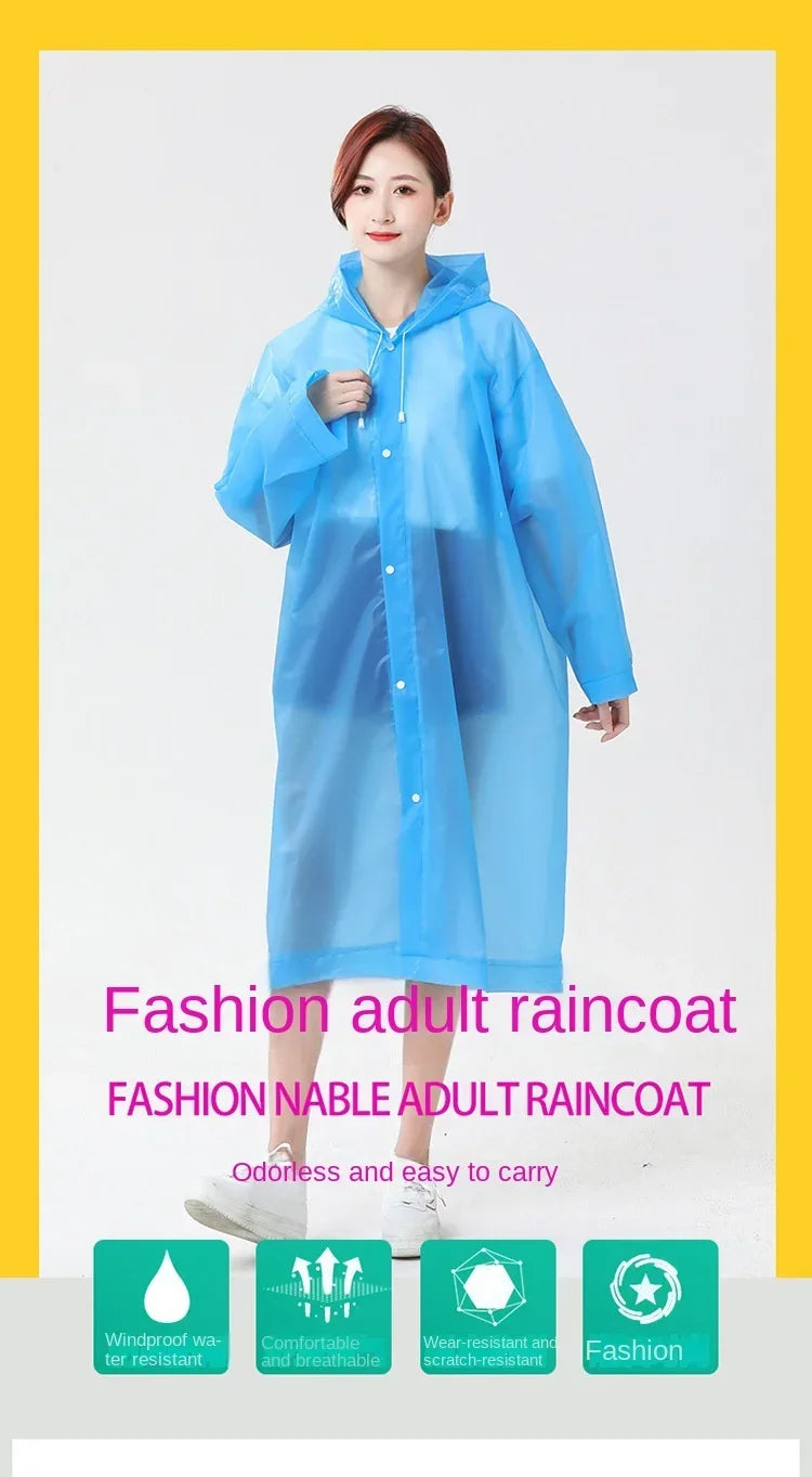 2PC/1PC Adult Raincoat Men Women Portable Waterproof Jacket Home Accessories Wind and Water Resistant Umbrella Rain