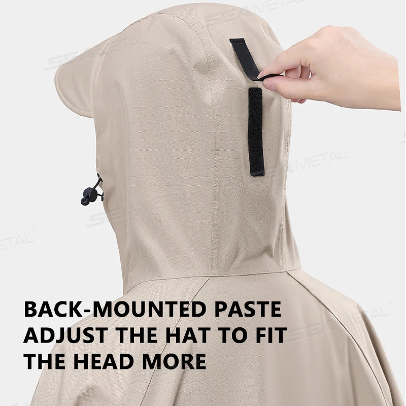 SEAMETAL Thickened Adult Motorcycle Raincoat Electric Bike Rain Coat Men Women Durable Waterproof Riding Gear Rider Raincoat