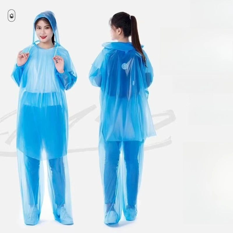Disposable Raincoat Long Full Body Rainstorm Proof Raincoat and Rainpants for Adults
