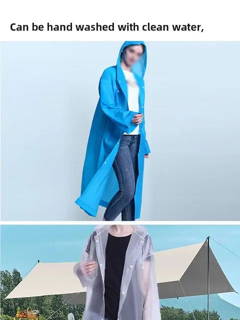 Non-Disposable Padded Adult Raincoat Outdoor Travel EVA Hiking Poncho Rain Suit Rain Waterproof Rain Gear