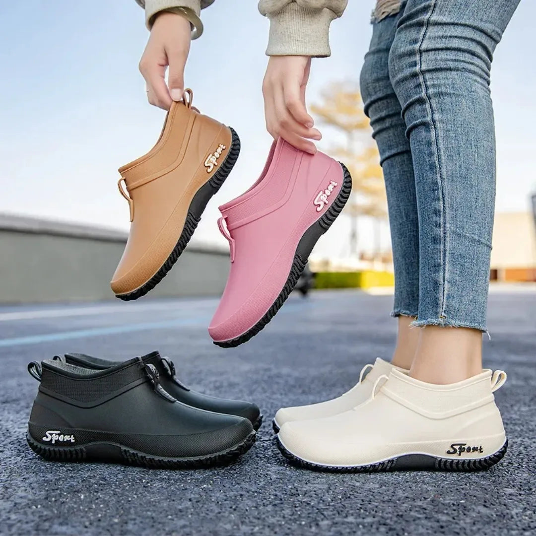 Leisure thick soled waterproof outdoor wear-resistant women's short tube water shoes daily casual rain boots