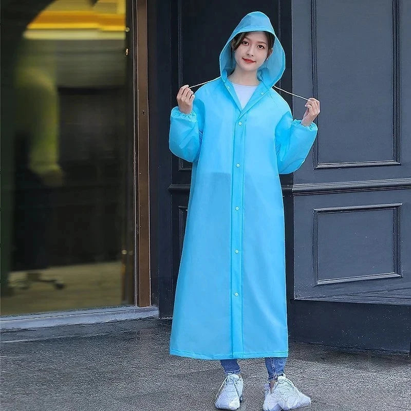 Adult long raincoatDisposable raincoat, portable raincoat, durable waterproof travel hooded raincoat, fishing and camping