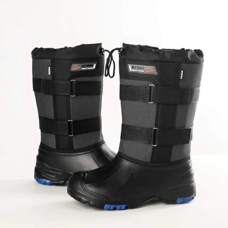 Winter Boots 2023 New Camouflage Snow Boots Men Shoes Rain Waterproof With Fur Plush Warm Male Casual Mid-Calf Work Fishing Boot