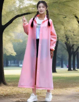 Adult long raincoatDisposable raincoat, portable raincoat, durable waterproof travel hooded raincoat, fishing and camping