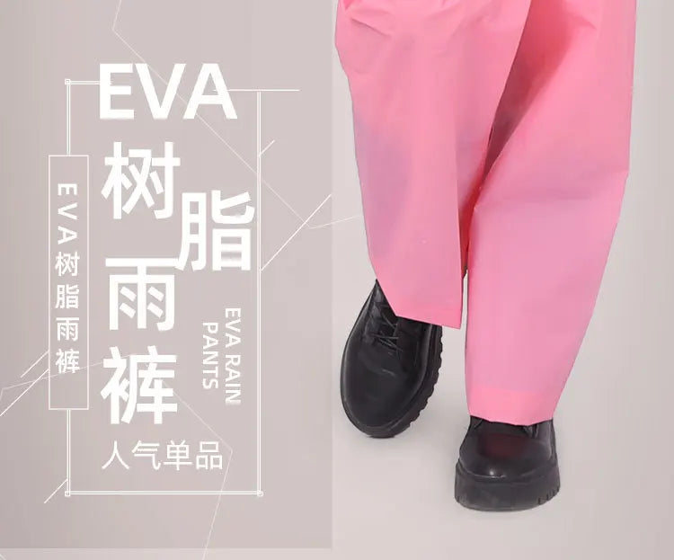 Single Rain Pants Long Thick Outdoor Portable Non-disposable Waterproof Thickening Rain Pants for Men Women Walking Drift Half