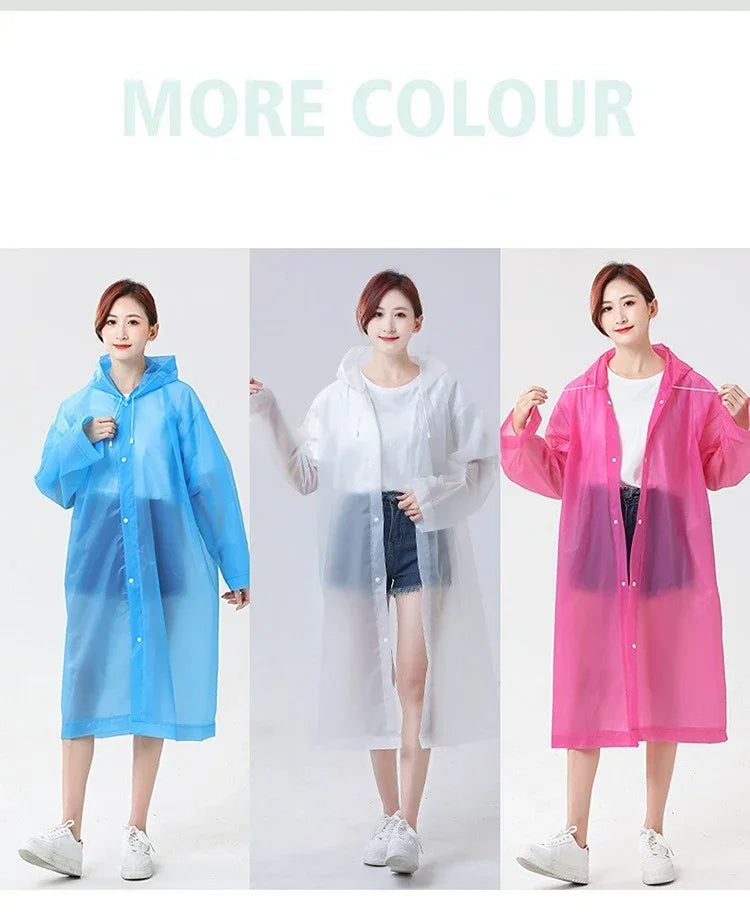 2PC/1PC Adult Raincoat Men Women Portable Waterproof Jacket Home Accessories Wind and Water Resistant Umbrella Rain