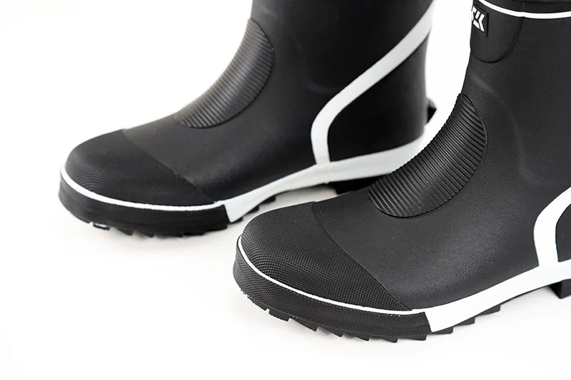Thiened Fce Lined Rubber Rain Boots Men's Mid-Calf Warm Waterproof Non-Slip Fiing Boots Cold Resistant Booties