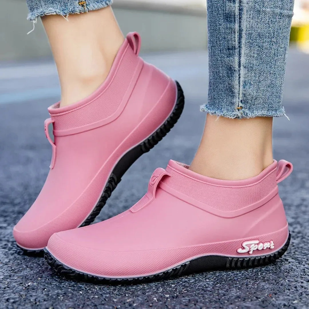 Leisure thick soled waterproof outdoor wear-resistant women's short tube water shoes daily casual rain boots