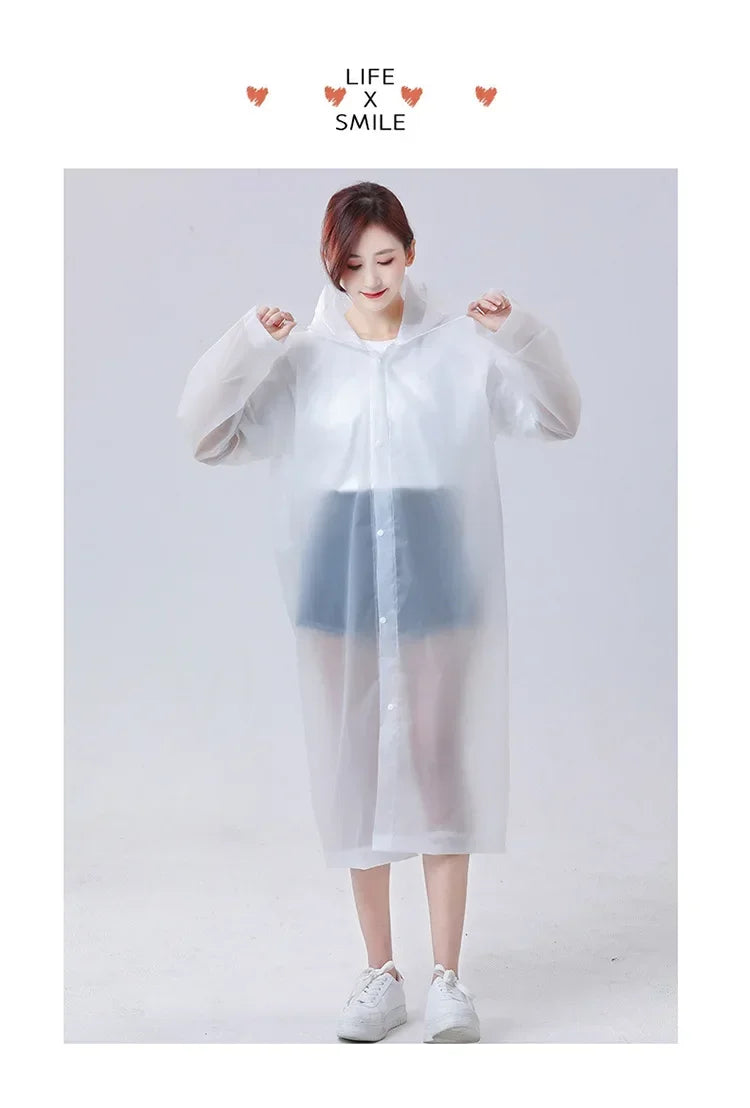 2PC/1PC Adult Raincoat Men Women Portable Waterproof Jacket Home Accessories Wind and Water Resistant Umbrella Rain