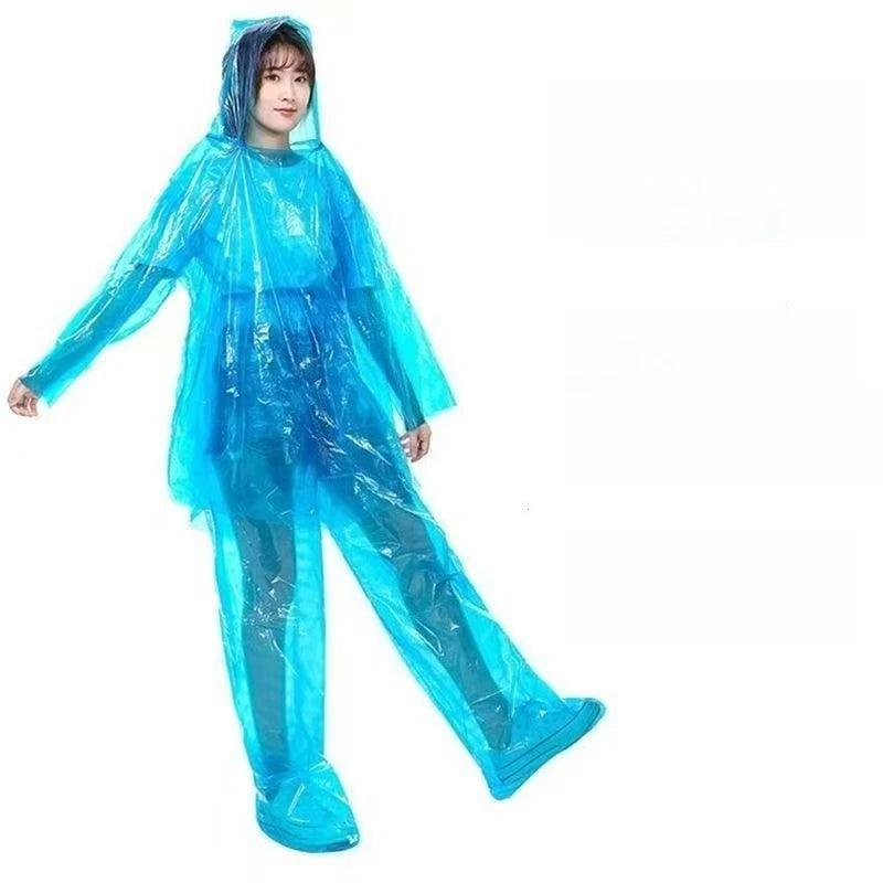 Disposable Raincoat Long Full Body Rainstorm Proof Raincoat and Rainpants for Adults