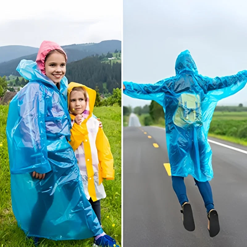 3/5/7pcs portable raincoat balls, disposable thickened raincoats with spherical storage boxes, suitable for hiking and camping,