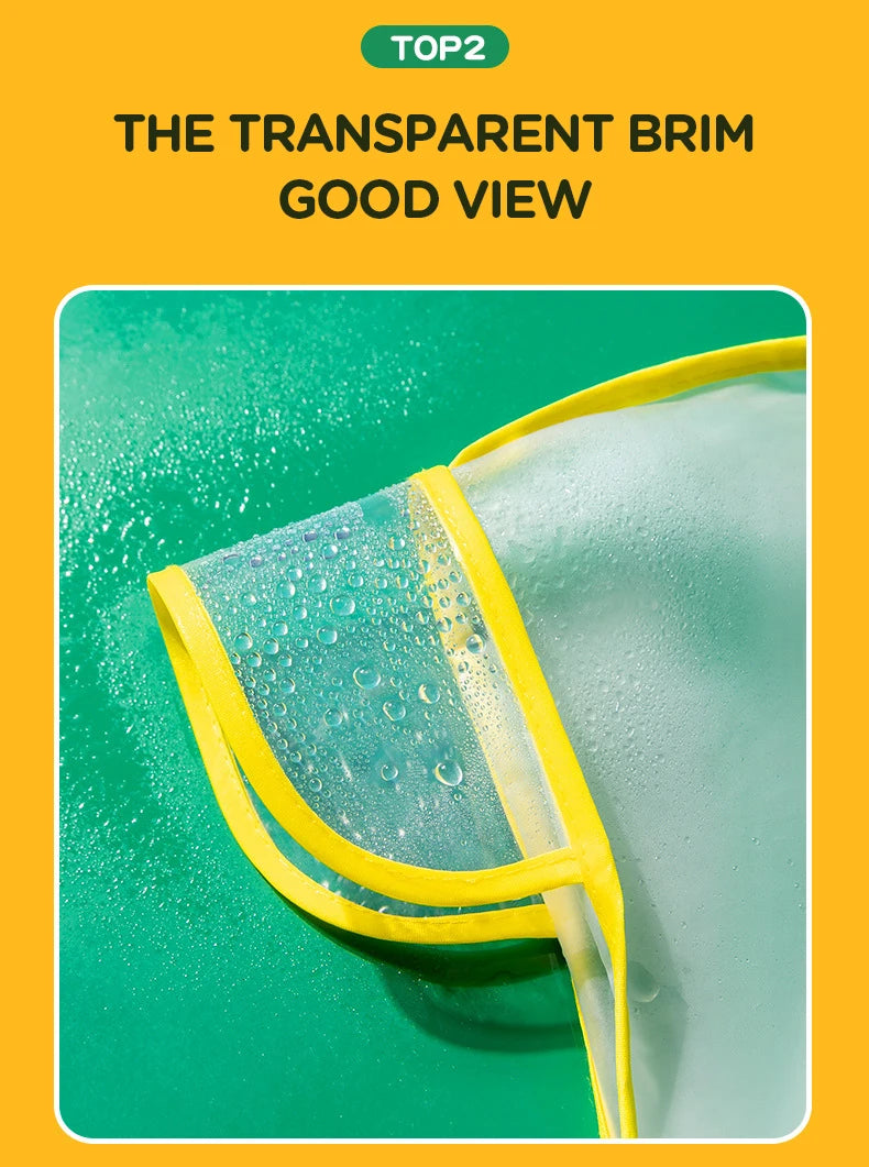 New Children's Transparent Poncho Waterproof Kindergarten Rainwear Children's Raincoat Boys And Girls Medium Length