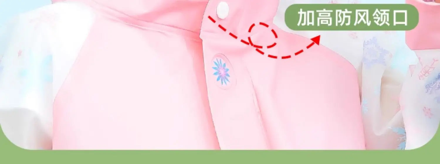 Disney Kids Raincoat Wateproof Children Elsa Spider-Man Rain Poncho Rain Coat Jacket with Backpack Position Student RainWear