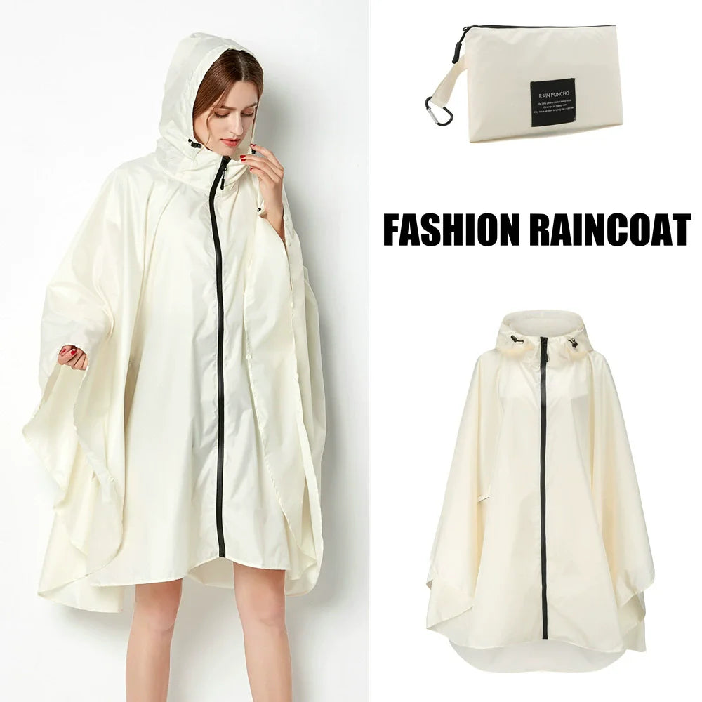 Big Size XXL Women Breathable Raincoat Lightweight Rain Coat Poncho Ladies Waterproof Cloak Raincoats Adults Windproof Rainwear