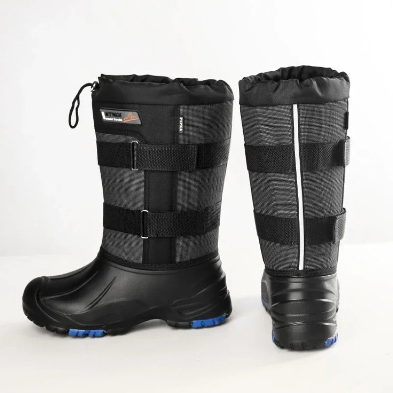 Winter Boots 2023 New Camouflage Snow Boots Men Shoes Rain Waterproof With Fur Plush Warm Male Casual Mid-Calf Work Fishing Boot