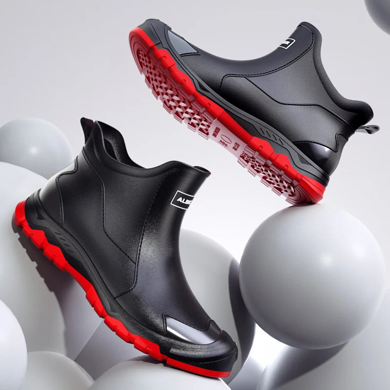 New Outdoor Non-slip Light Shoes Men Rain Boots Waterproof Rubber Fishing Shoes Durable Waterproof Rubber Fishing Shoes