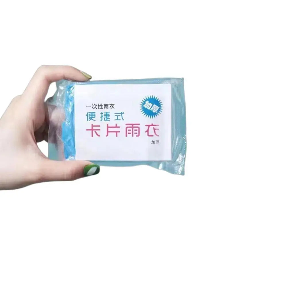 3/5/10Pcs Portable Raincoat Outdoor Rainwear Disposable Adult Emergency Waterproof Rain Cover Camping Hiking Travel Accessories