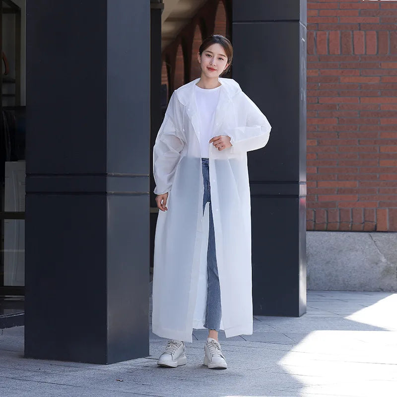 Adult long raincoatDisposable raincoat, portable raincoat, durable waterproof travel hooded raincoat, fishing and camping