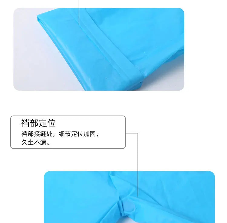 Single Rain Pants Long Thick Outdoor Portable Non-disposable Waterproof Thickening Rain Pants for Men Women Walking Drift Half