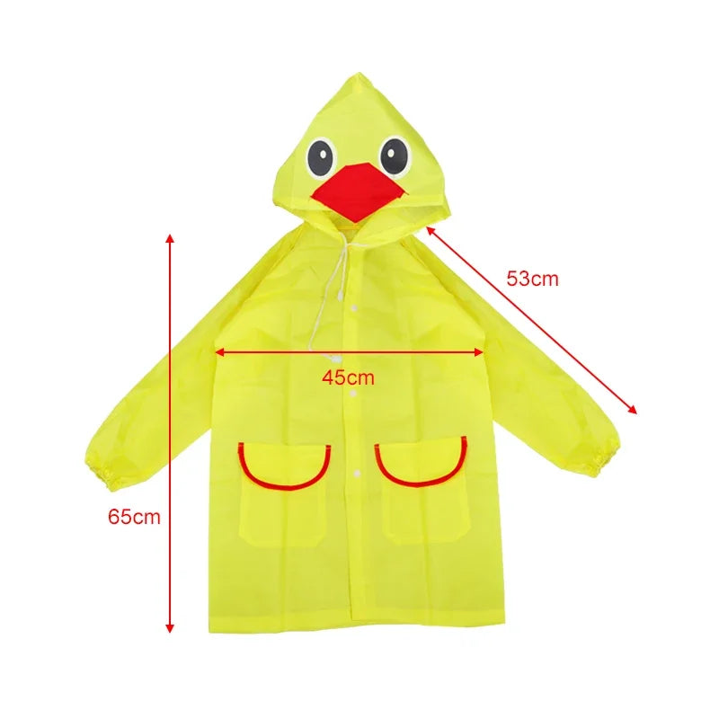 Kids Raincoat Cartoon Animal Style Outdoor Waterproof Kids Raincoat Boys Girls Rainwear Baby Raincoat Children Rain Coat